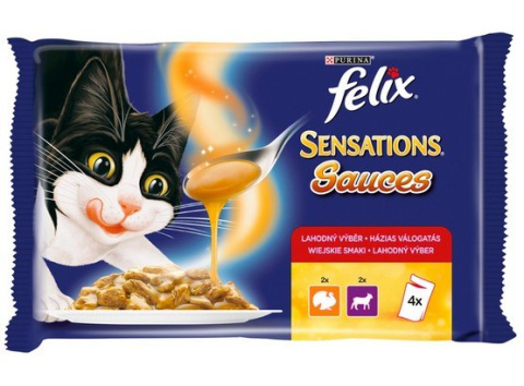FELIX SENSATIONS SAUCE INDYK JAGNIĘCINA 100g x 4 FELIX SENSATIONS SAUCE INDYK JAGNIĘCINA 100g x 4