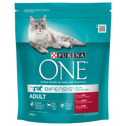 Purina ONE ADULT wołowina ziarna 800g karma kot