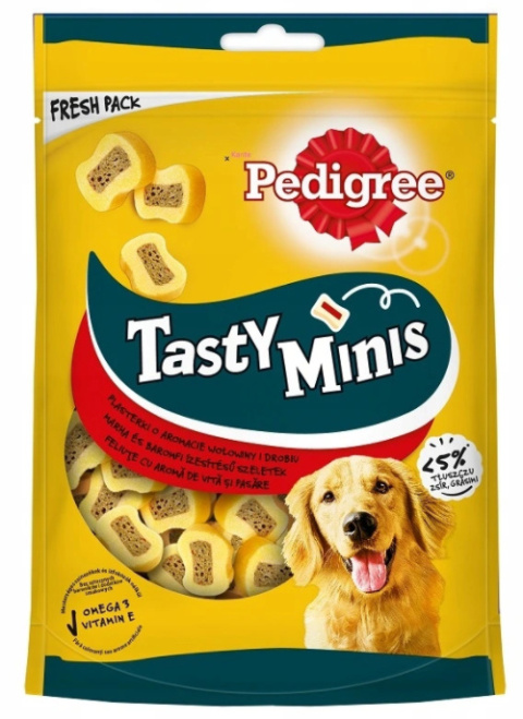 Pedigree Tasty Minis przysmak z wołowiną 155 g Pedigree Tasty Minis przysmak z wołowiną 155 g