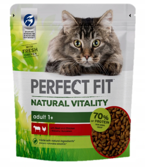 PERFECT FIT NATURAL WOŁOWINA KURCZAK 650g PERFECT FIT NATURAL WOŁOWINA KURCZAK 650g