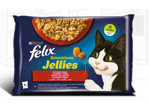 Felix Sensations Jellies wiejskie smaki 4x85g Felix Sensations Jellies wiejskie smaki 4x85g