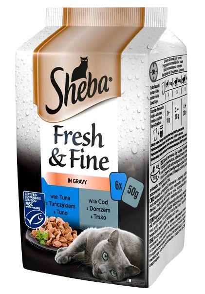 SHEBA FRESH&FINE KOLEKCJA SMAKÓW RYBNYCH 6X50G SHEBA FRESH&FINE KOLEKCJA SMAKÓW RYBNYCH 6X50G