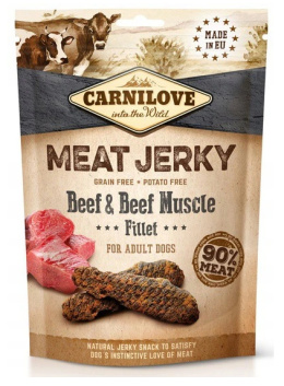 CARNILOVE DOG JERKY BEEF & BEEF FILLET 100G