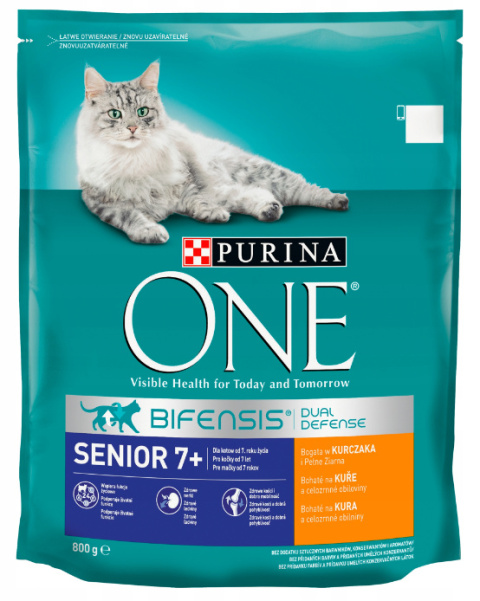 Purina ONE SENIOR 7+ Kurczaka i Pełne Ziarna 800g Purina ONE SENIOR 7+ Kurczaka i Pełne Ziarna 800g
