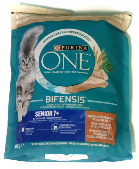 Purina ONE SENIOR 7+ Kurczaka i Pełne Ziarna 800g Purina ONE SENIOR 7+ Kurczaka i Pełne Ziarna 800g
