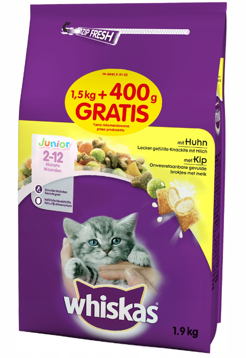 WHISKAS JUNIOR KURCZAK 1.9kg WHISKAS JUNIOR KURCZAK 1.9kg