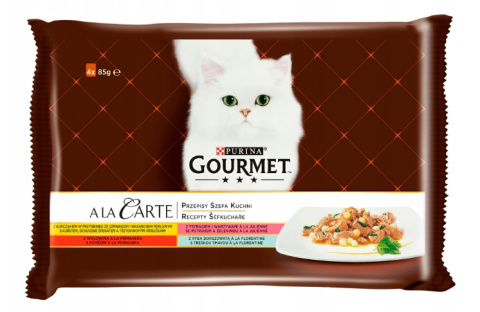 Purina Gourmet a La Carte karma MIX mięsny 4x85g Purina Gourmet a La Carte karma MIX mięsny 4x85g