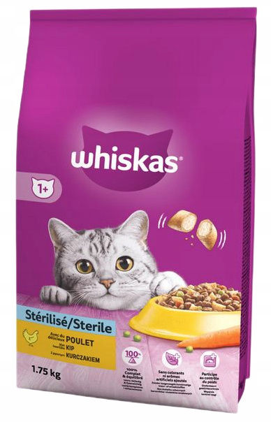 Whiskas Sterile Karma dla kota Kurczak 1+ 1,75kg